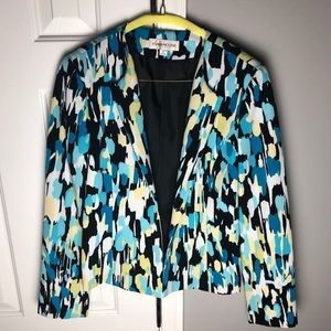 Evan Picone colorful Open Front Blazer Size 6